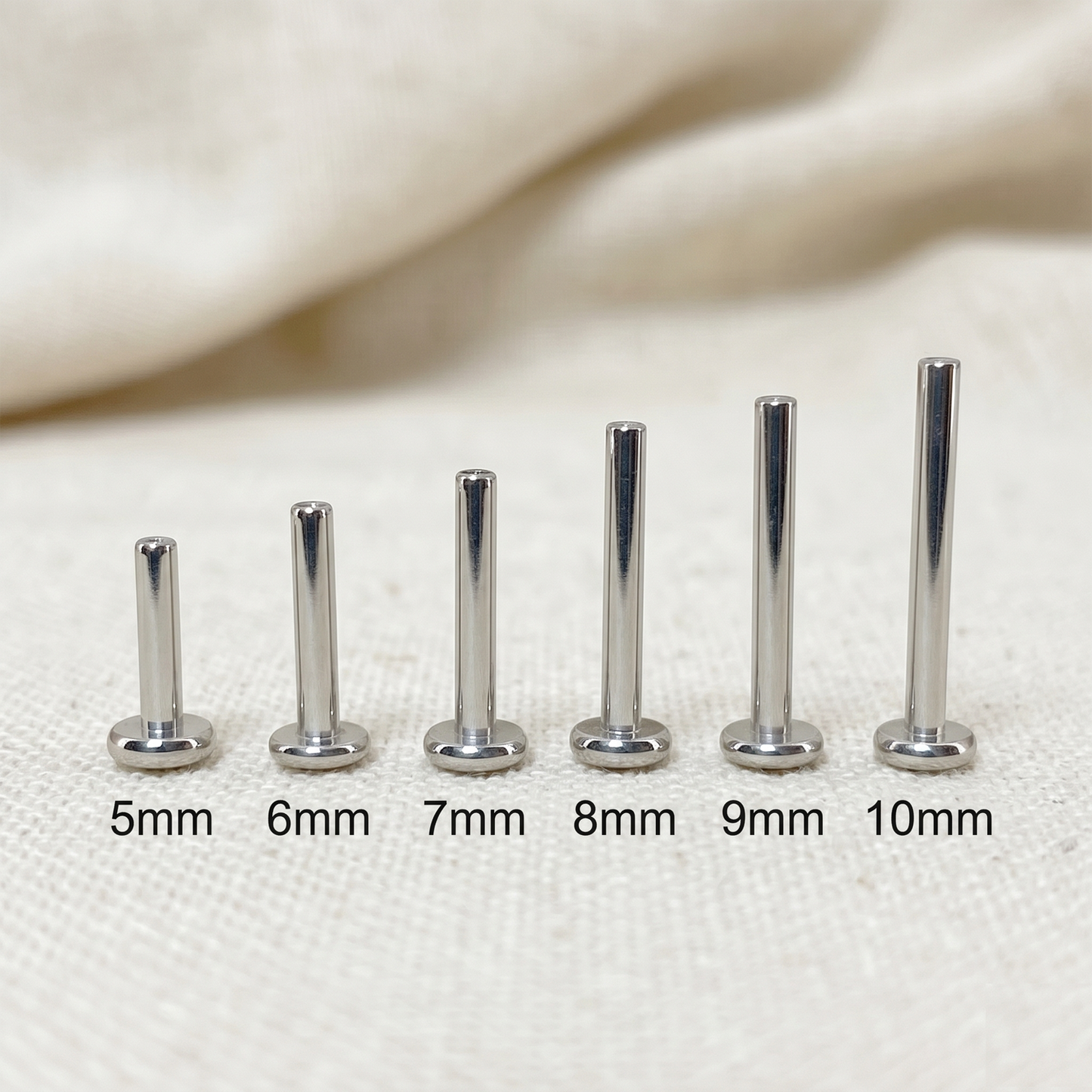 16G Titanium Threaded Flat Back Labret