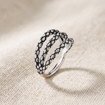 Triple Hinged Hoop Oxidized Lizard 16G