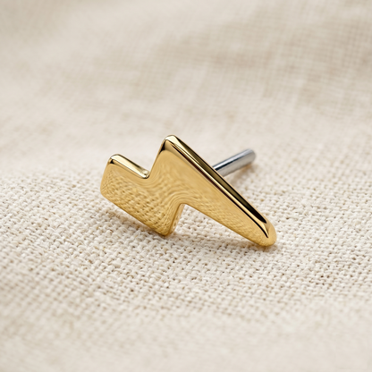 Titanium Lightning Bolt Threadless Top