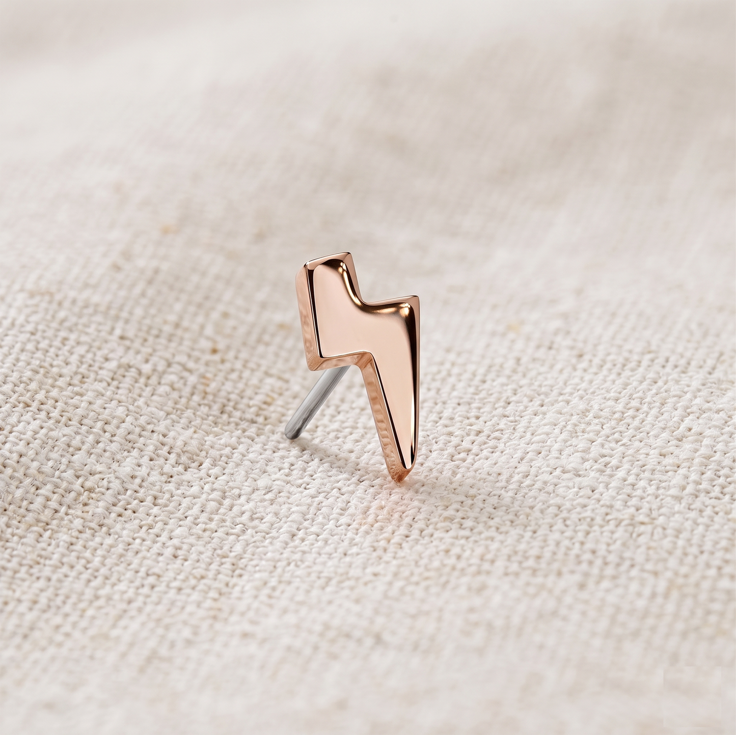 Titanium Lightning Bolt Threadless Top