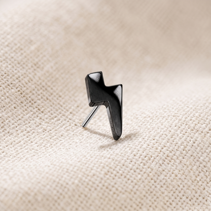 Titanium Lightning Bolt Threadless Top