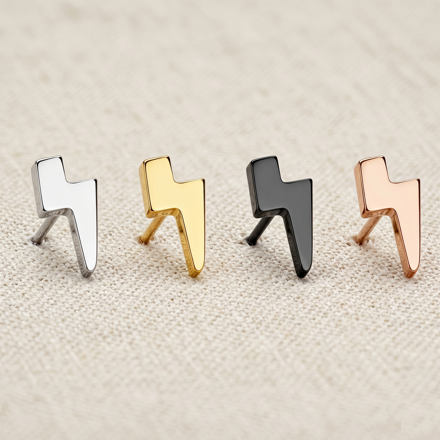 Titanium Lightning Bolt Threadless Top