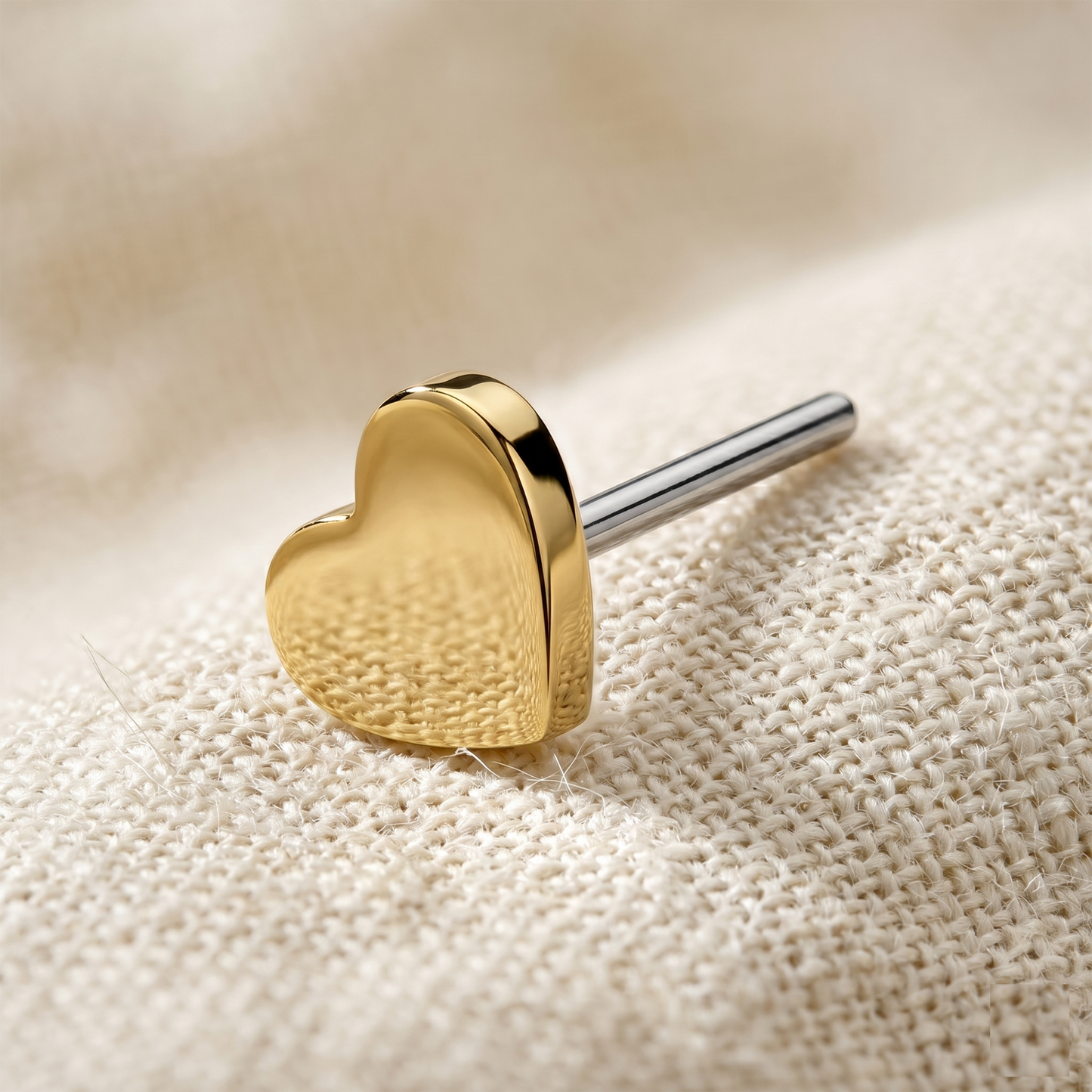 Titanium Plain Heart Threadless Top
