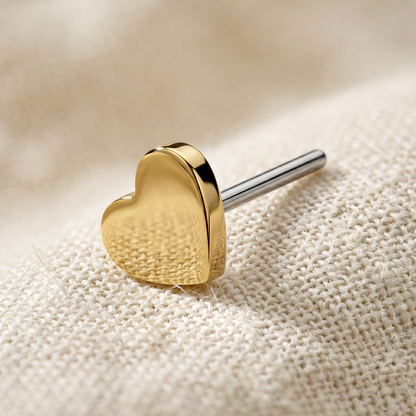 Titanium Plain Heart Threadless Top