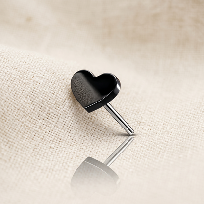 Titanium Plain Heart Threadless Top