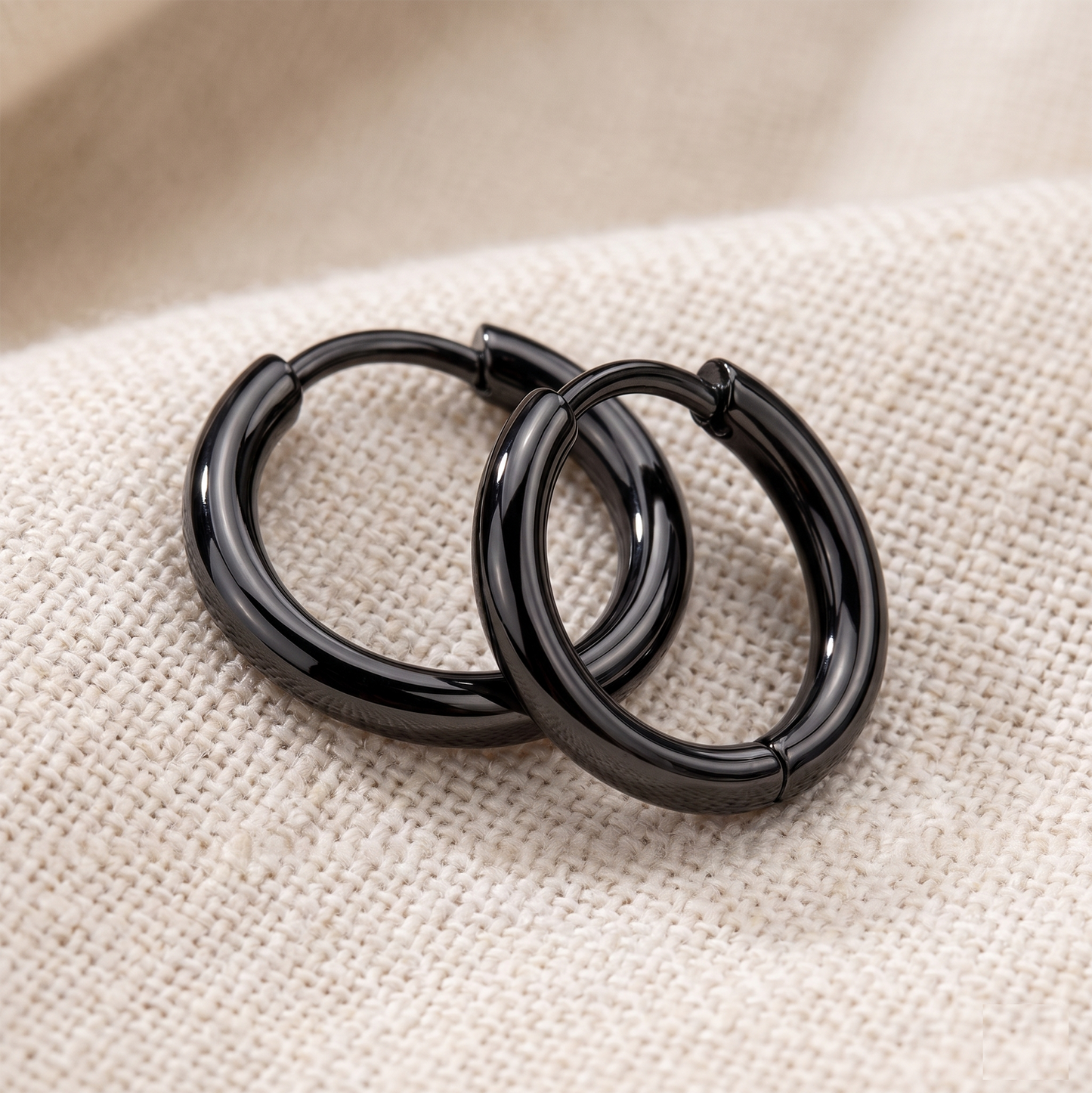 Surgical Steel Plain Huggie Hoop Earrings 2mm