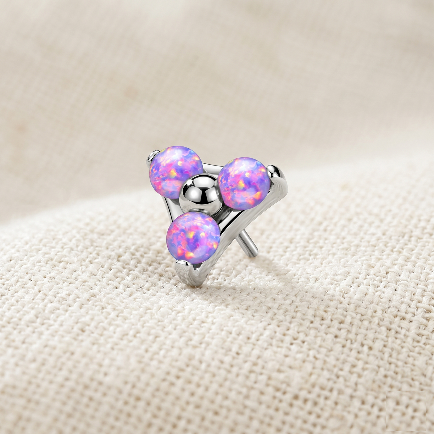 Titanium Opal Triangle Threadless Top