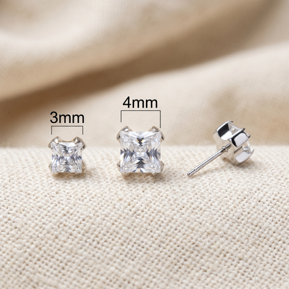 Titanium Square CZ Threadless Top