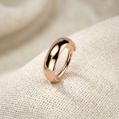 Titanium Dome Surface Hinged Clicker Ring 16G