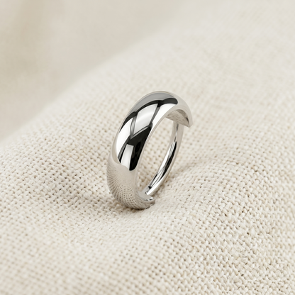 Titanium Dome Surface Hinged Clicker Ring 16G