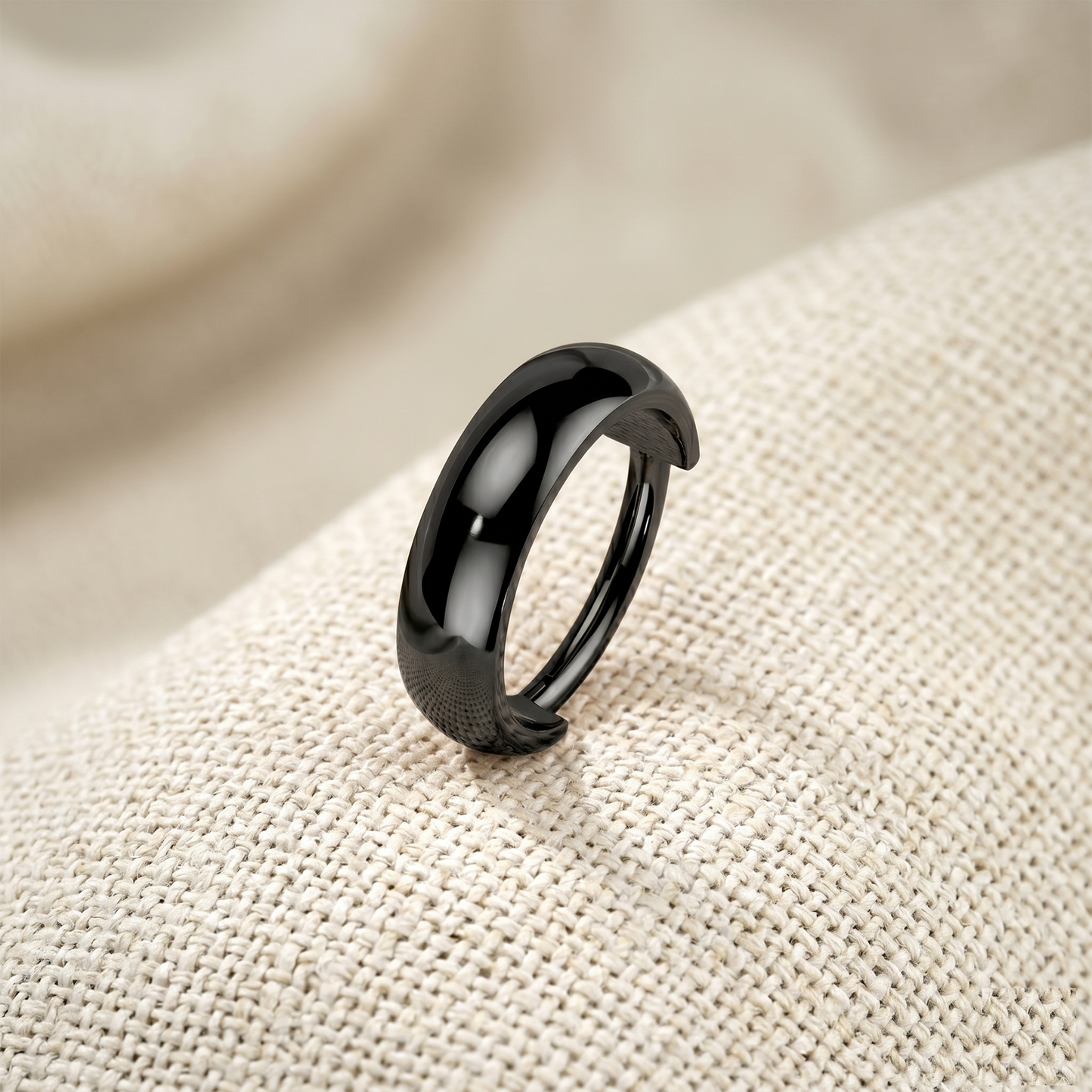 Titanium Dome Surface Hinged Clicker Ring 16G