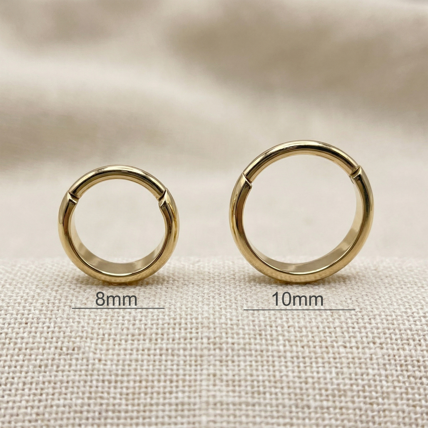 Titanium Dome Surface Hinged Clicker Ring 16G