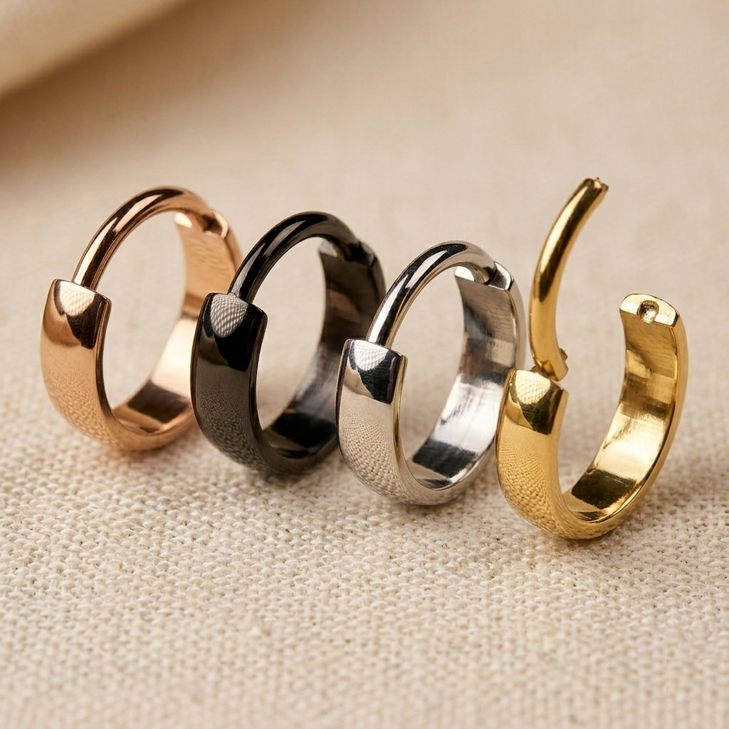 Titanium Dome Surface Hinged Clicker Ring 16G