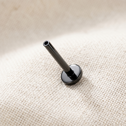 Titanium Threadless Flat Back Bar - Black