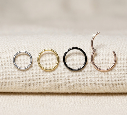 20G Titanium Plain Hinged Clicker Hoop