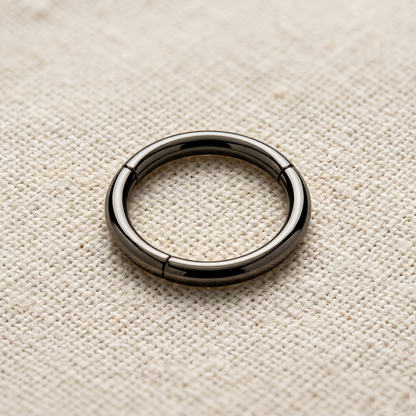 20G Titanium Plain Hinged Clicker Hoop