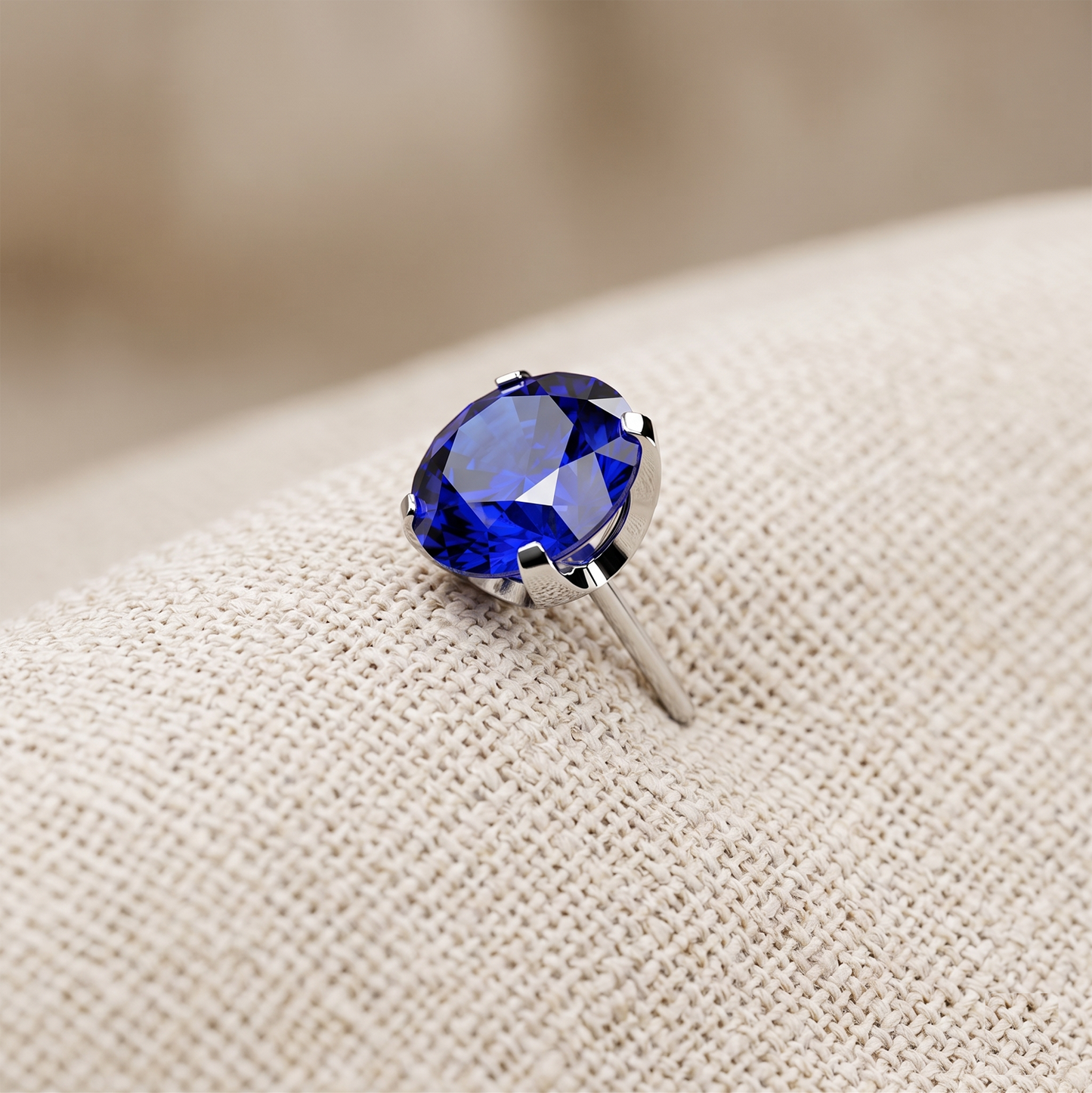 Titanium CZ Claw Setting Threadless Top