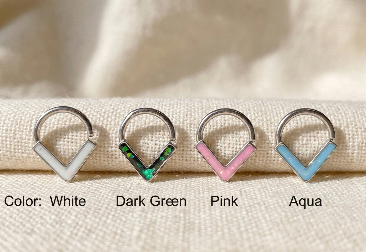 Opal Glitter Chevron Bendable Hoop
