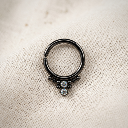 Bendable Hoop 2-CZ Cluster Beads 16G 18G