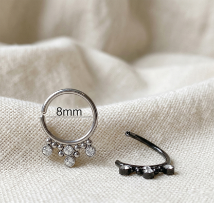 Bendable Hoop CZ and Cluster Beads 16G 18G