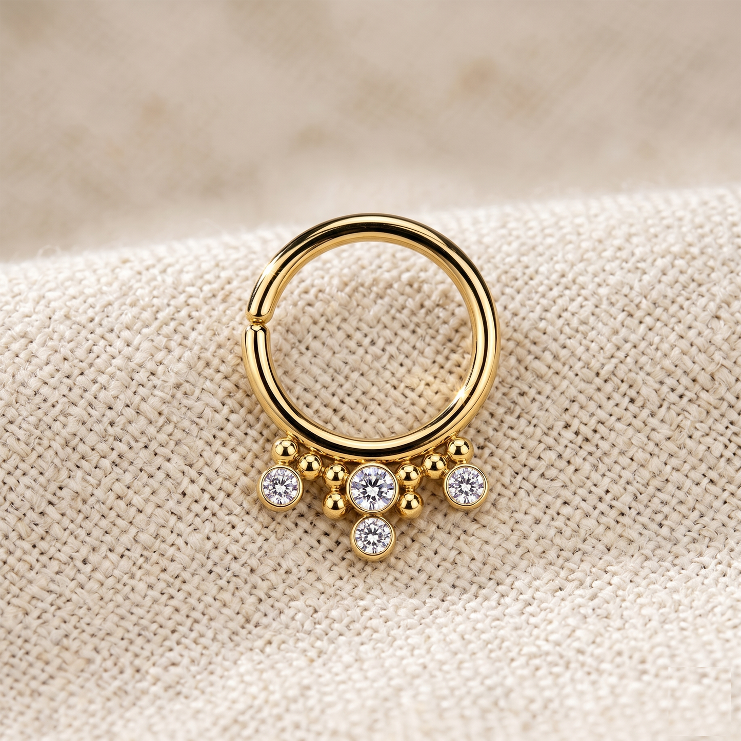 Bendable Hoop CZ and Cluster Beads 16G 18G