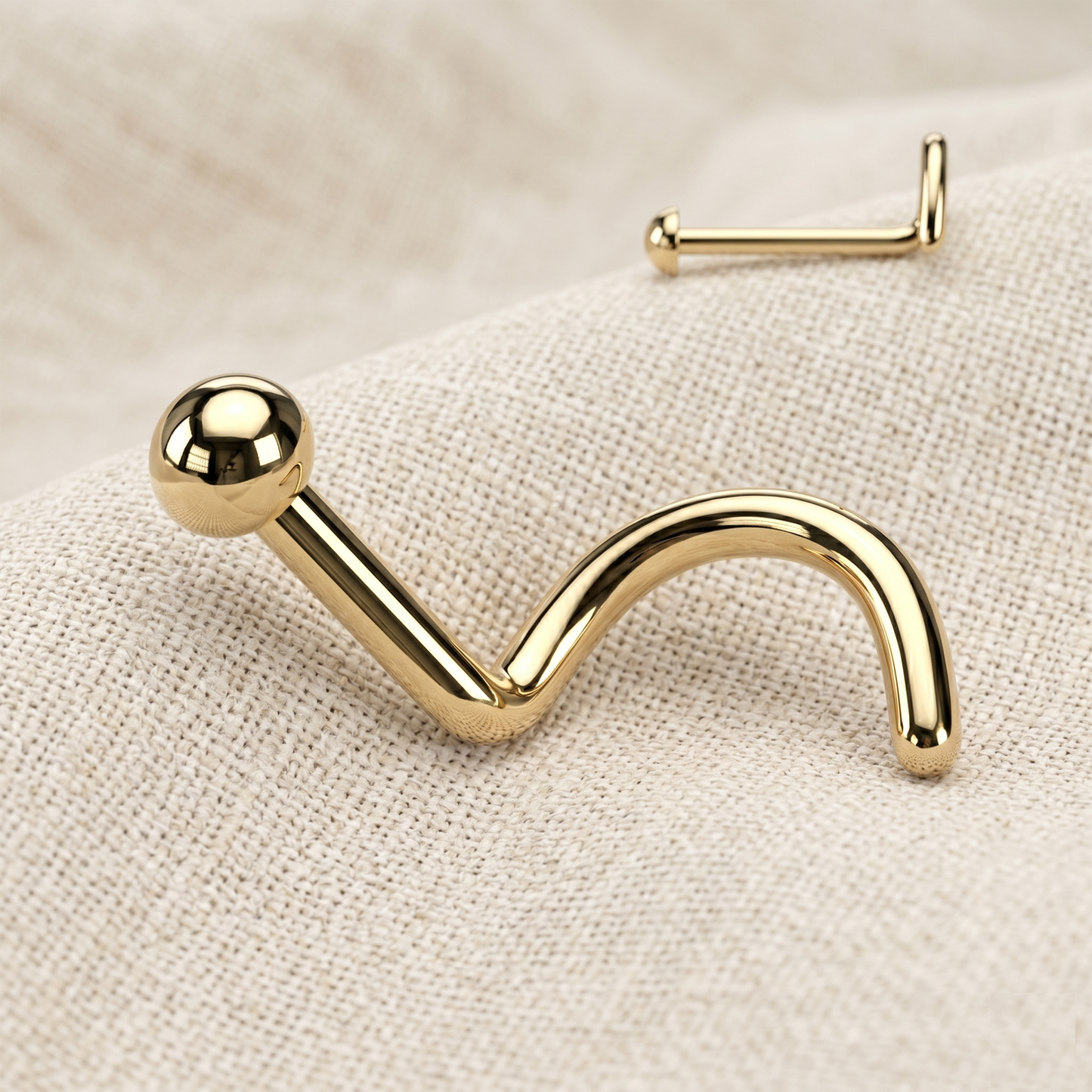 Titanium Dome Nose Screw Ring 18G 20G