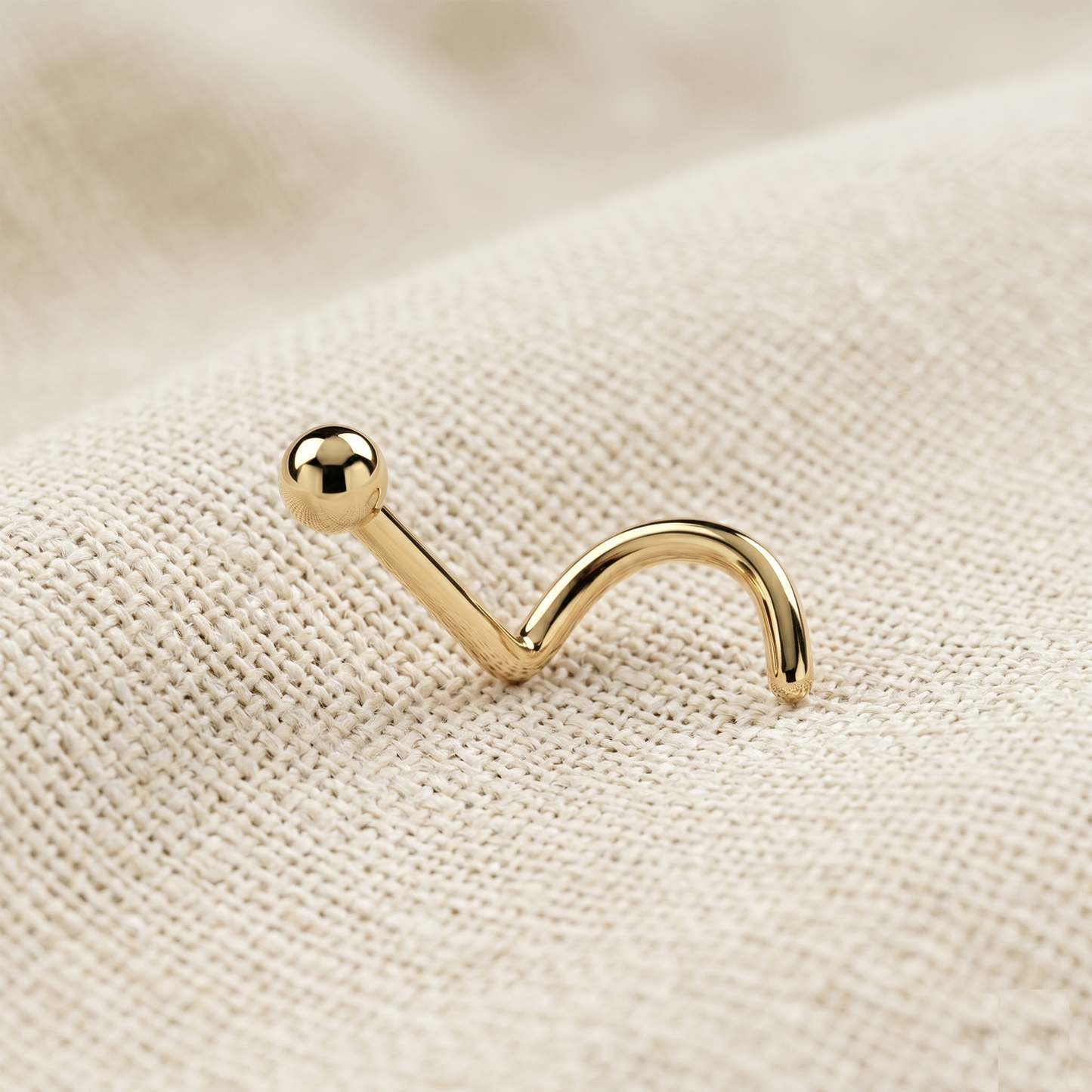 Titanium Round Ball Nose Screw Ring