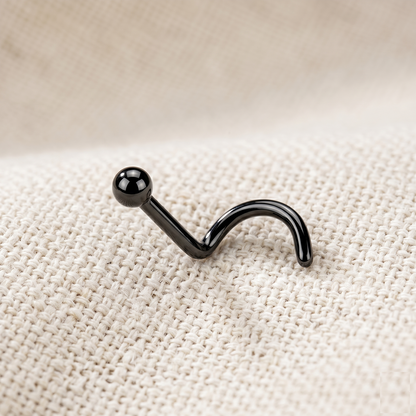 Titanium Round Ball Nose Screw Ring