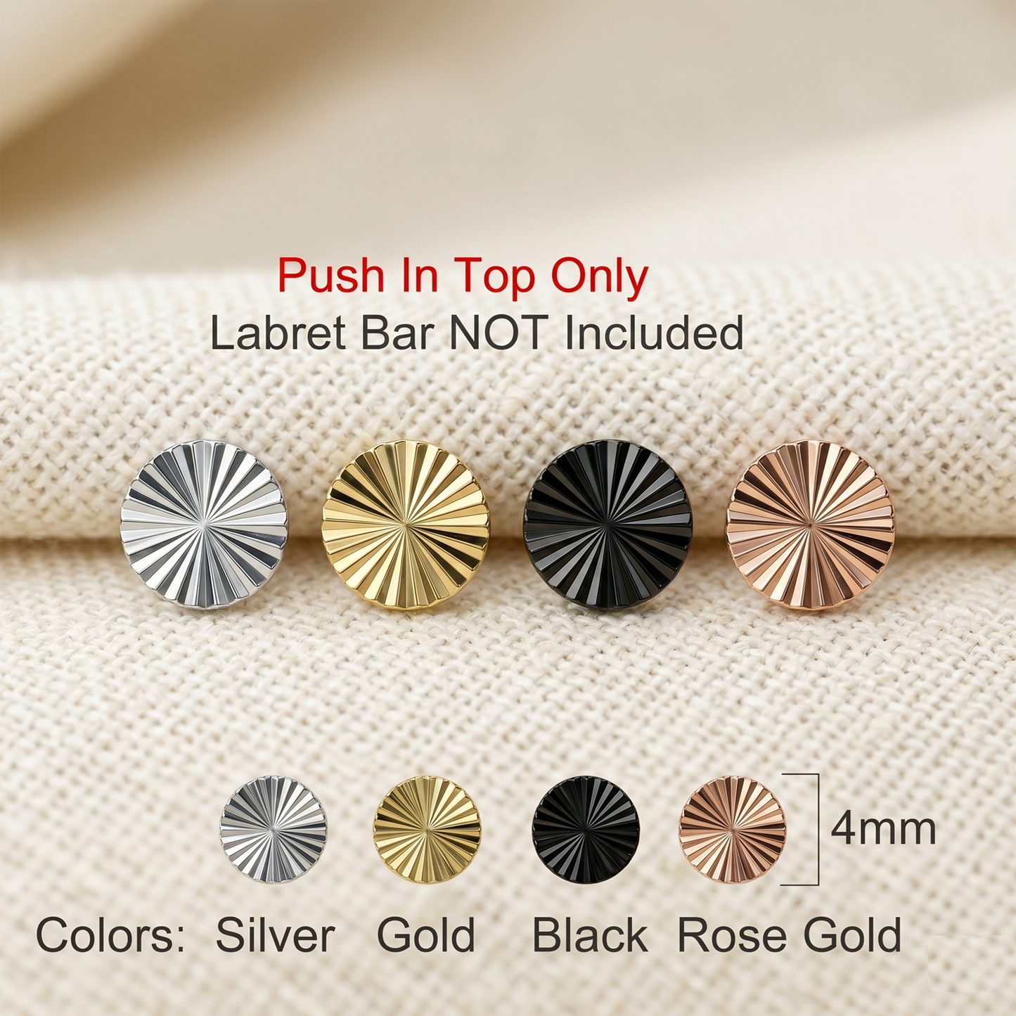 Titanium Round Dia-Cut Threadless Top