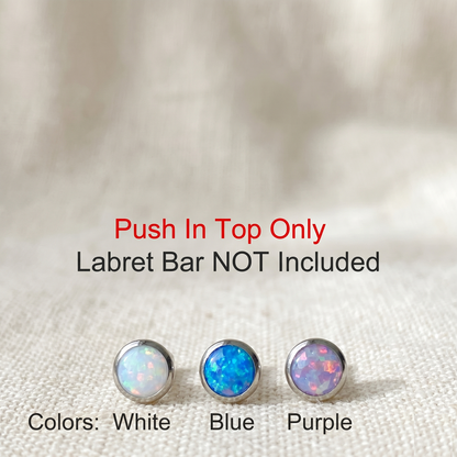 Titanium Flat Bezel Opal Threadless Top