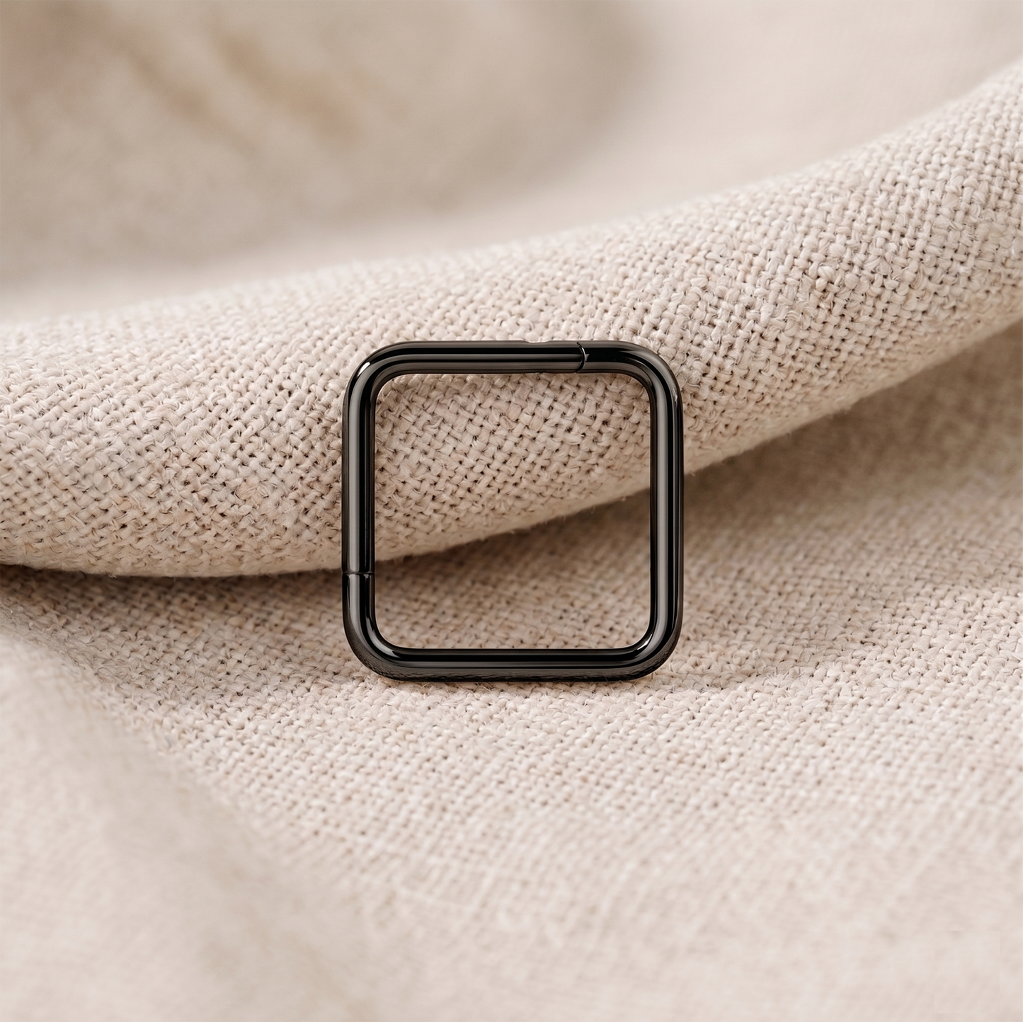 Titanium Square Hinged Segment Hoop Ring 16G 18G