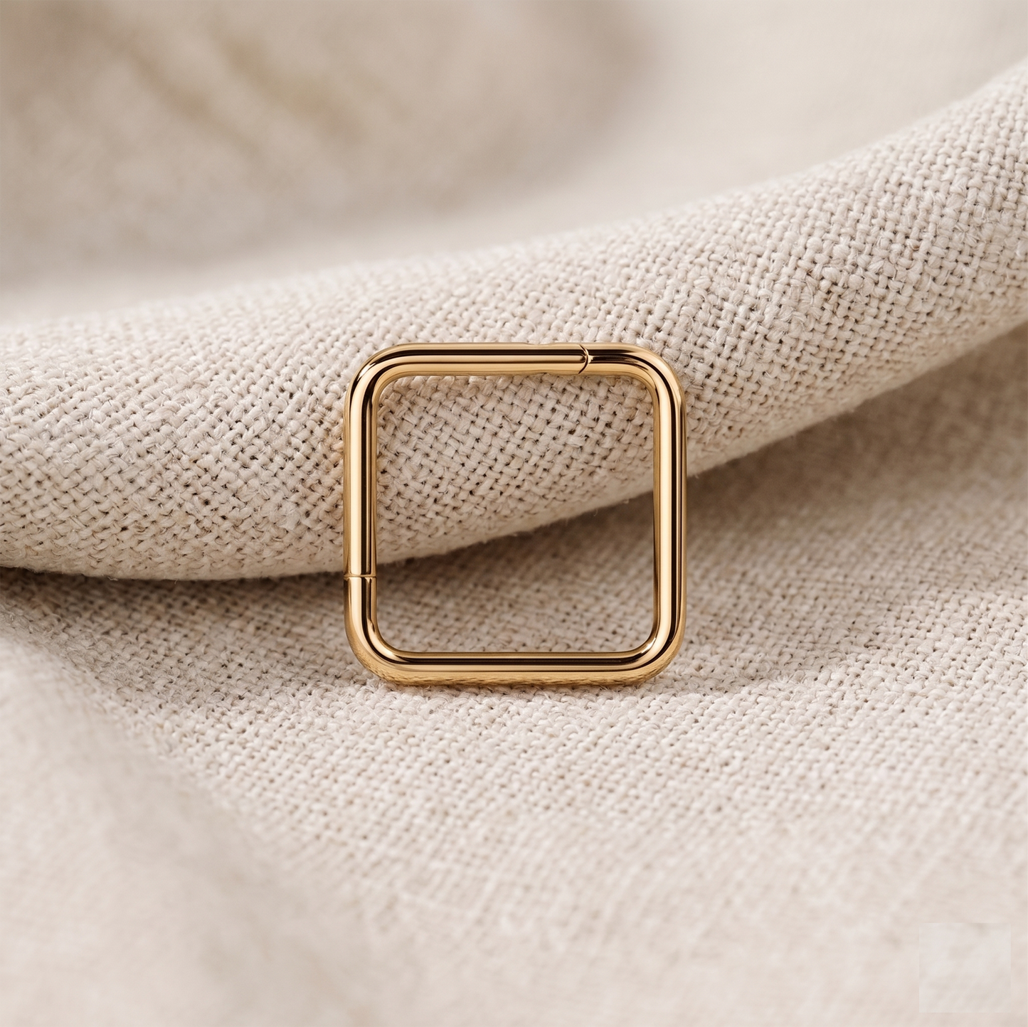 Titanium Square Hinged Segment Hoop Ring 16G 18G