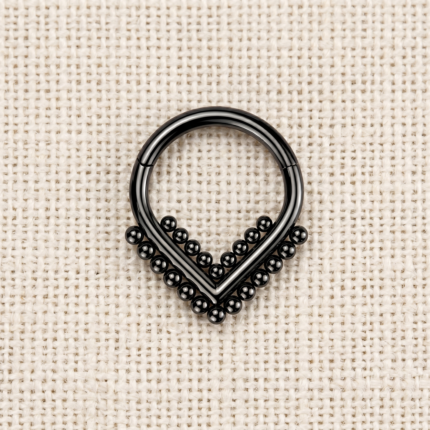 Titanium Chevron Double Ball Hinged Clicker 16G