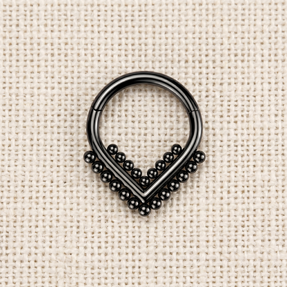 Titanium Chevron Double Ball Hinged Clicker 16G