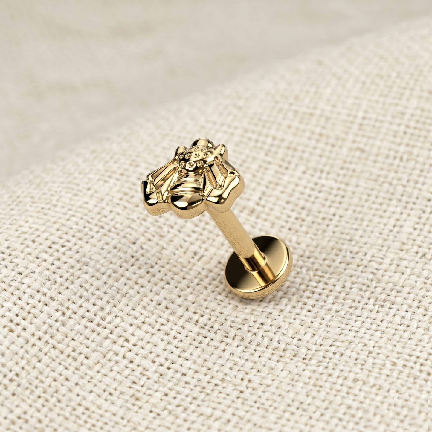 Titanium Bee Threaded Labret Stud 16G