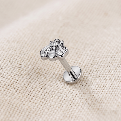 Titanium Bee Threaded Labret Stud 16G