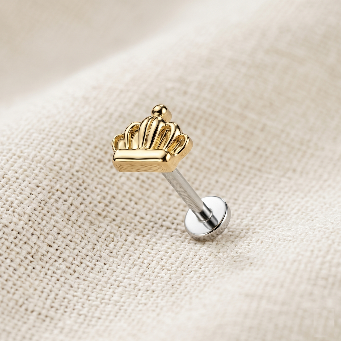 Titanium Crown Top Threadless Stud