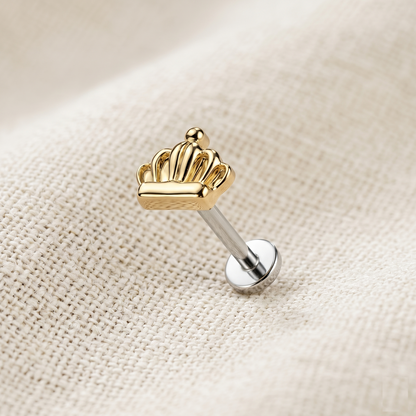 Titanium Crown Top Threadless Stud
