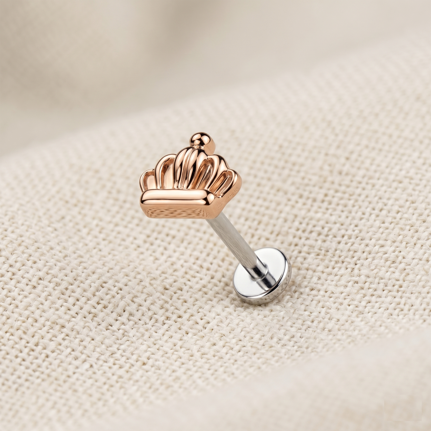 Titanium Crown Top Threadless Stud