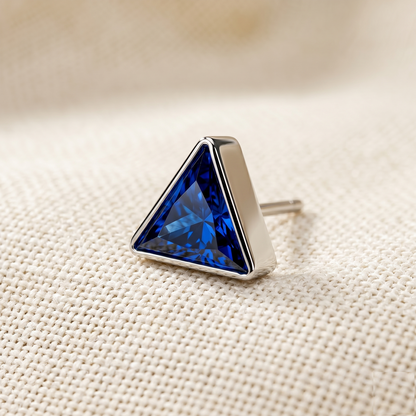 Titanium Triangle CZ Threadless Top