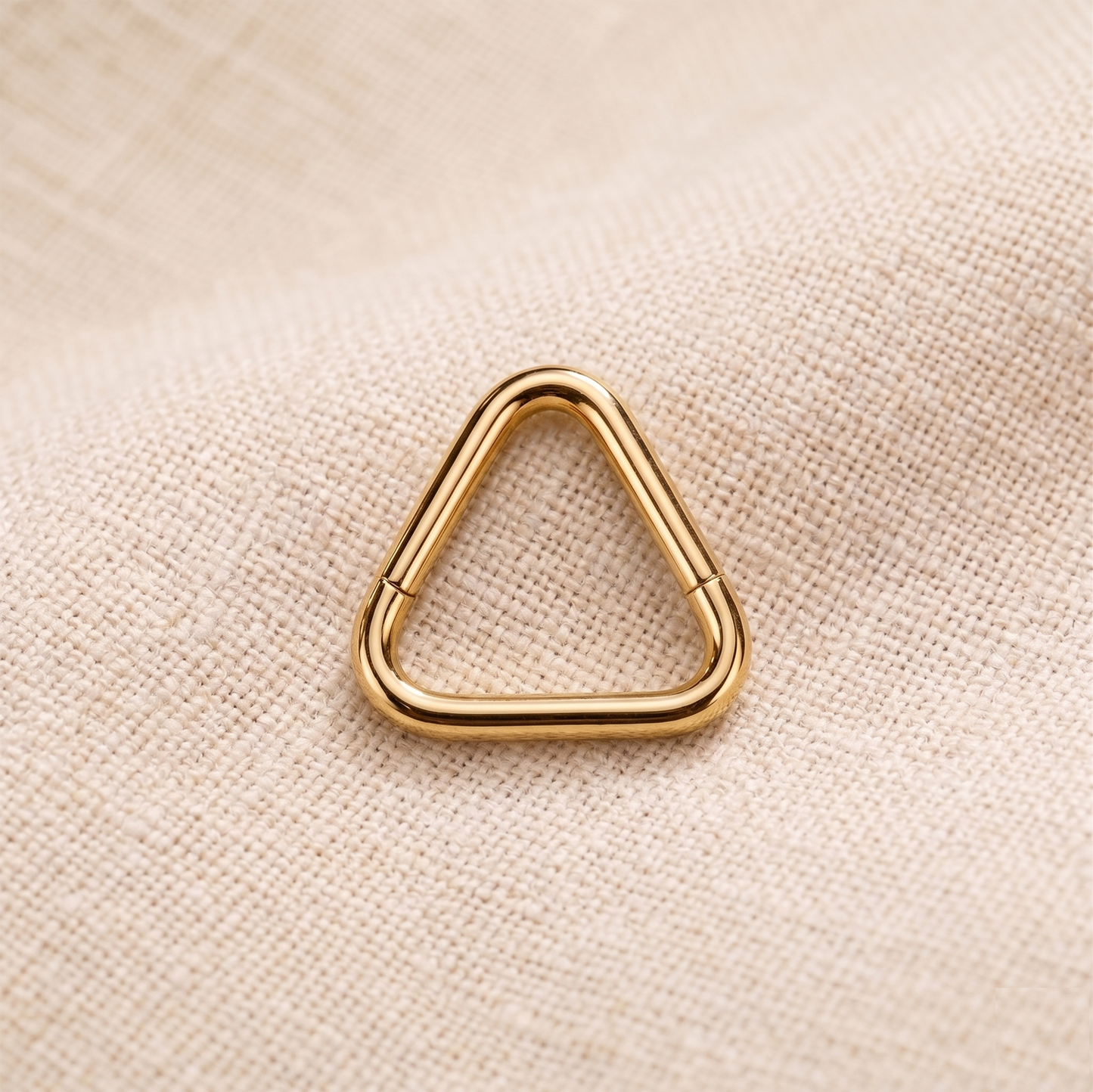 Titanium Triangle Hinged Clicker Hoop 16G 18G