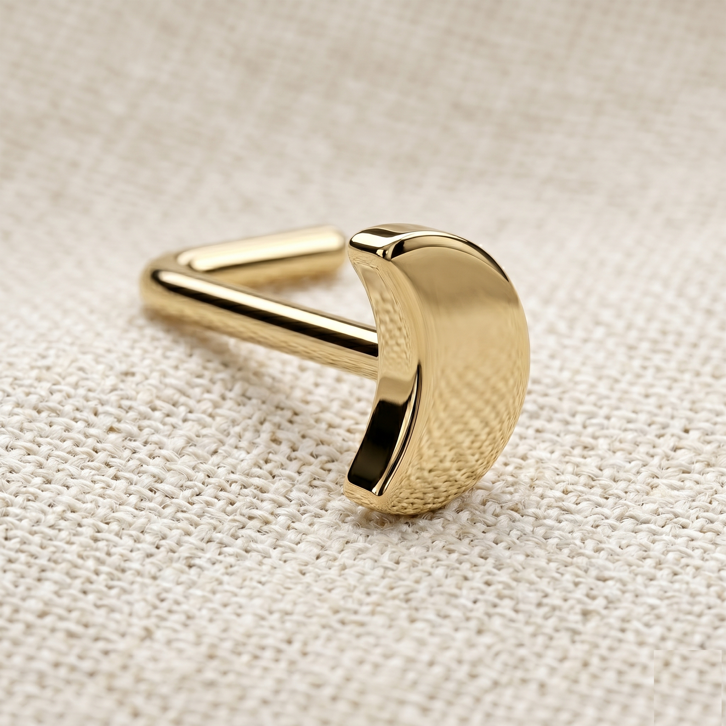 Titanium Crescent L-Bend Nose Ring