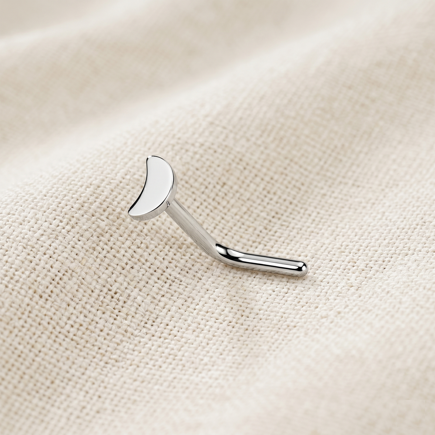Titanium Crescent L-Bend Nose Ring