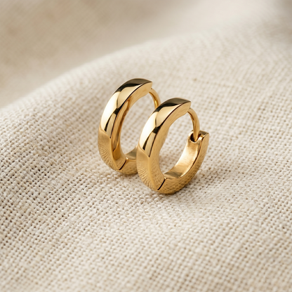 Surgical Steel Dome Huggie Hoop Earrings 2.5mm 20G