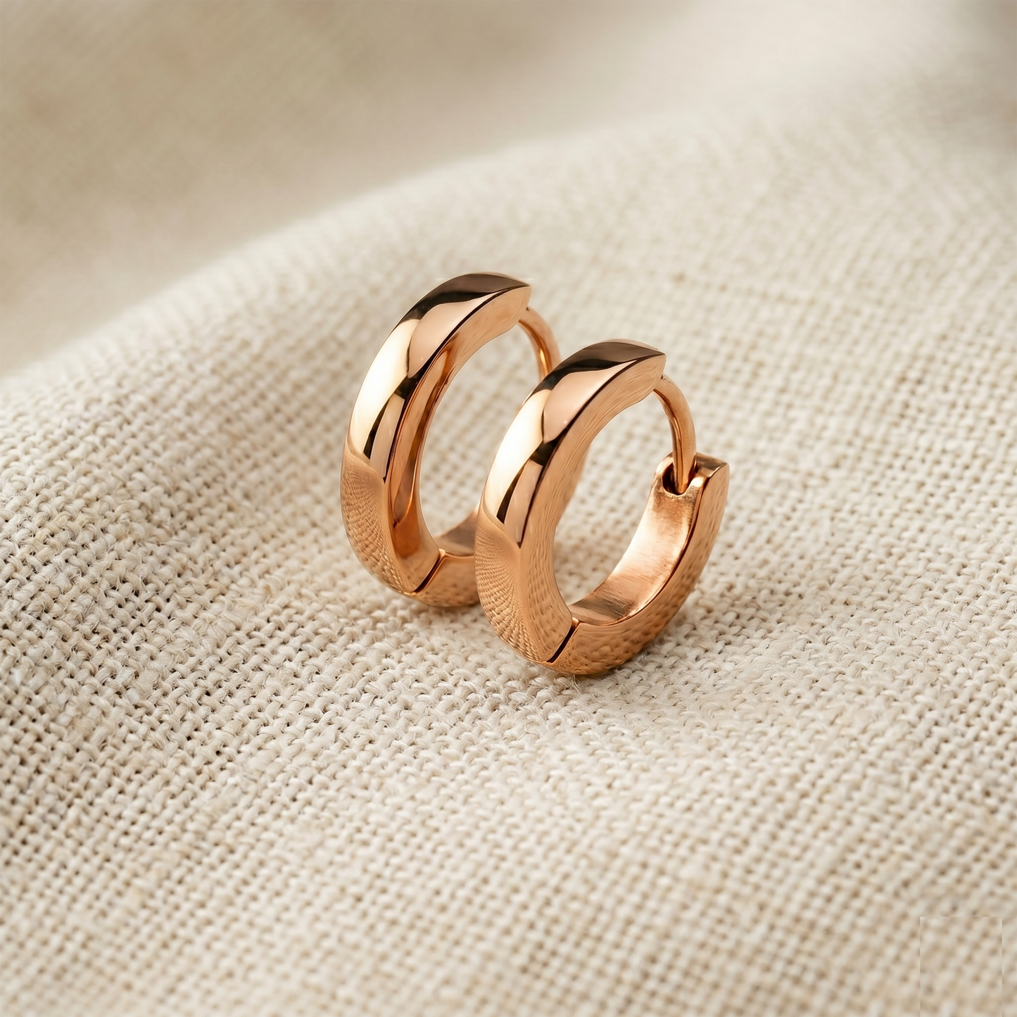 Surgical Steel Dome Huggie Hoop Earrings 2.5mm 20G