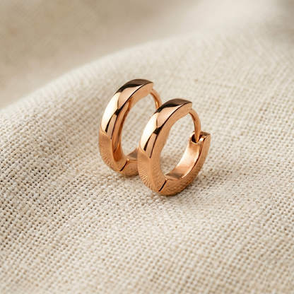 Surgical Steel Dome Huggie Hoop Earrings 2.5mm 20G