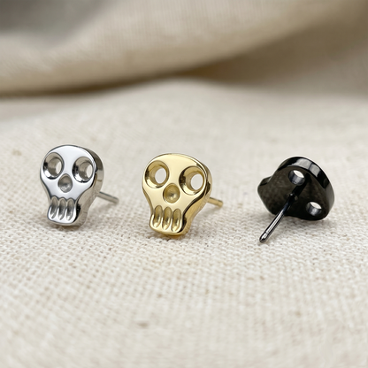 Titanium Hollow Skull Threadless Top