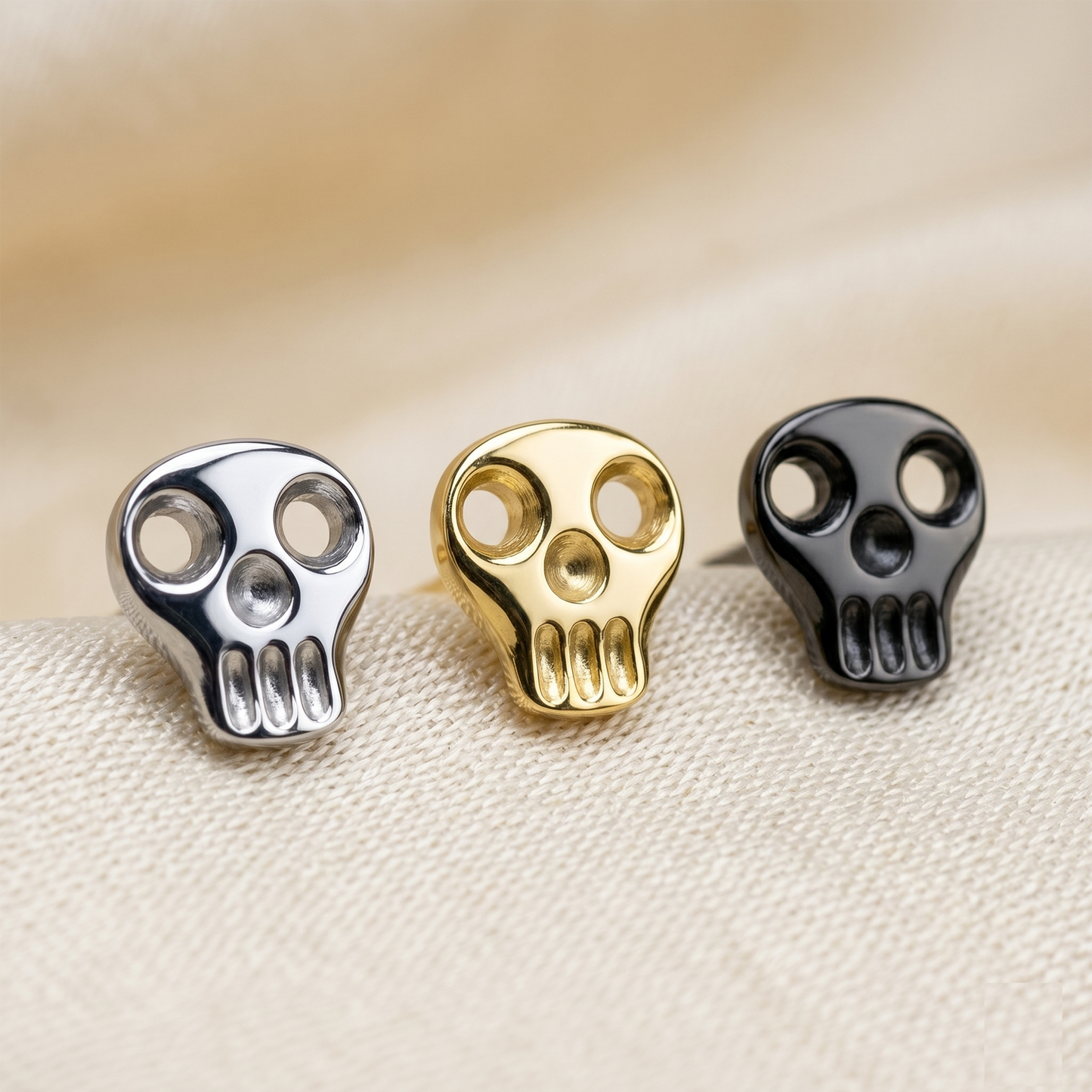 Titanium Hollow Skull Threadless Top