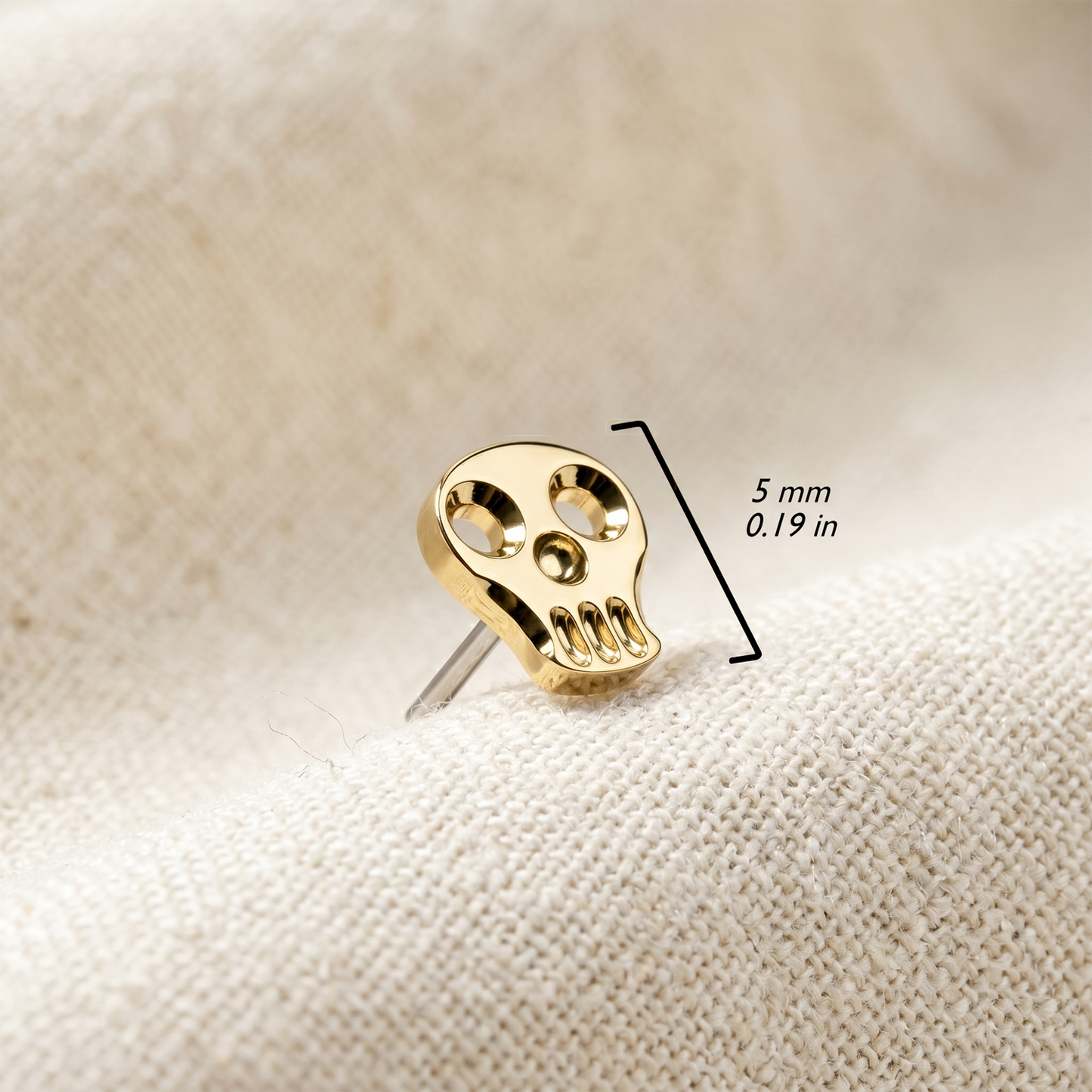 Titanium Hollow Skull Threadless Top