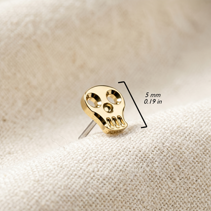 Titanium Hollow Skull Threadless Top